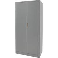 Hi-Boy Storage Cabinet, Steel, 4 Shelves, 72" H x 36" W x 18" D, Grey TGS INDUSTRIEL