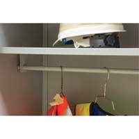 Wardrobe Storage Cabinet, Steel, 36" W x 18" D x 72" H, Grey TGS INDUSTRIEL