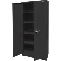 Storage Cabinet, Steel, 4 Shelves, 66" H x 30" W x 15" D, Black TGS INDUSTRIEL