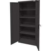 Storage Cabinet, Steel, 4 Shelves, 66" H x 30" W x 15" D, Black TGS INDUSTRIEL