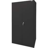 Armoire d'entreposage, Acier, 4 Tablettes, 78" h x 36" la x 24" P, Noir TGS INDUSTRIEL