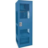 Gear Locker with Door, Steel, 24" W x 18" D x 72" H, Dark Blue TGS INDUSTRIEL