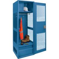 Gear Locker with Door, Steel, 24" W x 18" D x 72" H, Dark Blue TGS INDUSTRIEL