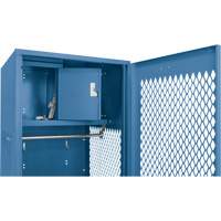 Gear Locker with Door, Steel, 24" W x 18" D x 72" H, Dark Blue TGS INDUSTRIEL