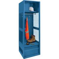 Gear Locker, Steel, 24" W x 18" D x 72" H, Dark Blue TGS INDUSTRIEL