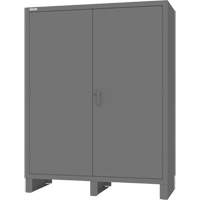 Armoire &agrave; portes encastr&eacute;es standards, Acier, 60" la x 24" p x 78" h, Gris TGS INDUSTRIEL