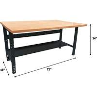 Industrial Modular Workbench, 1000 lbs. Cap., 72" W x 48" D TGS INDUSTRIEL