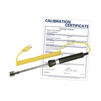 Sonde thermocouple de surface avec certificat de calibration, 500 °C (932°F) Temp. max. TGS INDUSTRIEL