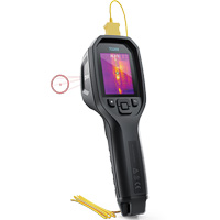24:1 Spot IR Thermal Imaging Camera with Bullseye Laser & Type K Thermocouple, 160 x 120 pixels, -10° - 45°C (14° - 113°F), 70 mK TGS INDUSTRIEL