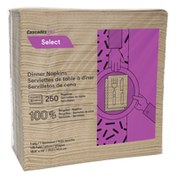 Pro Select 1/8 Fold Dinner Napkins, 1 Ply, 15.5" x 16" TGS INDUSTRIEL