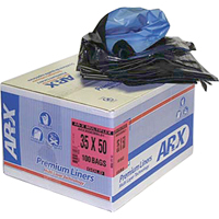 Premium Liners, 2X Strong, 26" W x 36" L, Black, 64.35 L (17 Gal.) Capacity TGS INDUSTRIEL