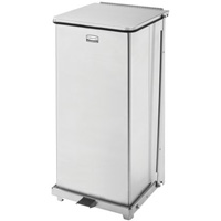 Defenders&reg; Square Step Can with Liner, Stainless Steel, 13 US gal. Capacity TGS INDUSTRIEL