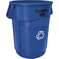 BRUTE&reg; Round Recycling Containers, Bulk, Plastic, 44 US gal. TGS INDUSTRIEL