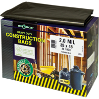 Contractor Liners, Strong, 30" W x 48" L, 2 mils, Black, 121.13 L (32 Gal.) Capacity TGS INDUSTRIEL