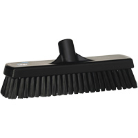 Deck & Wall Scrub Broom, Stiff Bristles, 12", Polyester, Black TGS INDUSTRIEL