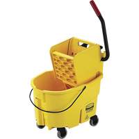 Seau pour vadrouille et essoreuse WaveBrake, Pression lat&eacute;rale, 6,5 gal. US (26 pintes), Jaune TGS INDUSTRIEL