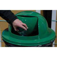 Couvercle pour baril &agrave; d&eacute;chets, Couvercle bomb&eacute;, M&eacute;tal, Convient aux contenants 23-1/2" dia. TGS INDUSTRIEL