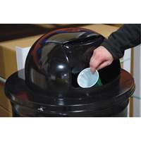 Couvercle pour baril &agrave; d&eacute;chets, Couvercle bomb&eacute;, M&eacute;tal, Convient aux contenants 23-1/2" dia. TGS INDUSTRIEL
