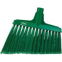 Angled Broom Head, Split Bristles, 11-1/2", Polyester, Green TGS INDUSTRIEL