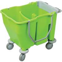 Double Mop Bucket with Wringer, 3.75 US Gal. (60 qt.) Capacity, Green TGS INDUSTRIEL