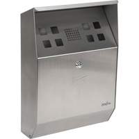Smoking Receptacle, Wall-Mount, Stainless Steel, 1.6 Litres Capacity, 13-4/5" Height TGS INDUSTRIEL