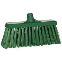 Heavy-Duty Push Broom, Stiff Bristles, 13", Polyester, Green TGS INDUSTRIEL