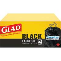 Sacs &agrave; ordures 90 L, R&eacute;gulier, 30" la x 33" lo, Noir TGS INDUSTRIEL