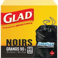 Sacs &agrave; ordures 90 L, R&eacute;gulier, 30" la x 33" lo, Noir TGS INDUSTRIEL