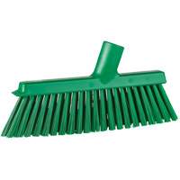 Dustpan Broom with Angled Thread, Medium Bristles, 10", Polyester, Green TGS INDUSTRIEL