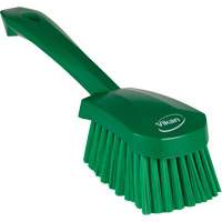 Short-Handled Washing Brush, Soft Bristles, 10-1/2" Long, Green TGS INDUSTRIEL