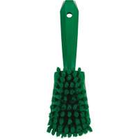 Short-Handled Washing Brush, Soft Bristles, 10-1/2" Long, Green TGS INDUSTRIEL