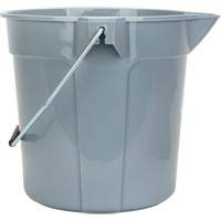 Round Bucket with Pouring Spout, 2.64 US Gal. (10.57 qt.) Capacity, Grey TGS INDUSTRIEL