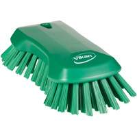 Hand Brush, Extra Stiff Bristles, 9-1/10" Long, Green TGS INDUSTRIEL