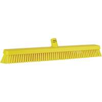 Heavy-Duty Push Broom, Fine/Stiff Bristles, 24", Yellow TGS INDUSTRIEL