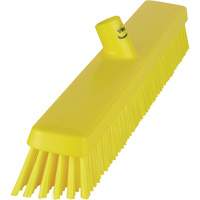 Heavy-Duty Push Broom, Fine/Stiff Bristles, 24", Yellow TGS INDUSTRIEL