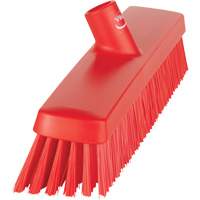 Push Broom Head, Fine/Stiff Bristles, 16-1/2", Polyester/Polypropylene, Red TGS INDUSTRIEL