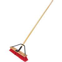 Push Broom with Braced Handle, 18", Medium, PVC Bristles TGS INDUSTRIEL