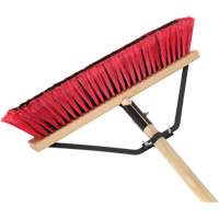 Push Broom with Braced Handle, 18", Medium, PVC Bristles TGS INDUSTRIEL