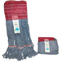 Wide-Band Mop Head, Antimicrobial/Floor Finishing/Specialty, Cotton/Rayon/Synthetic, Loop Style TGS INDUSTRIEL