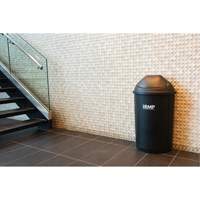 Bac &agrave; d&eacute;chets demi-rond avec couvercle, Poly&eacute;thyl&egrave;ne, 21 gal. US TGS INDUSTRIEL