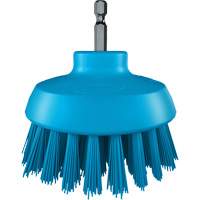 Brosse ronde HyDrive pour perceuse, Soies Tr&egrave;s ferme, Longueur de 3-1/10", Bleu TGS INDUSTRIEL