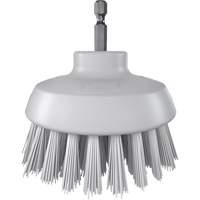 Brosse ronde HyDrive pour perceuse, Soies Tr&egrave;s ferme, Longueur de 3-1/10", Blanc TGS INDUSTRIEL