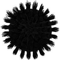 Brosse ronde HyDrive pour perceuse, Soies Tr&egrave;s ferme, Longueur de 3-1/10", Noir TGS INDUSTRIEL