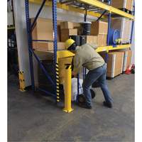 Bollard, Steel, 42" H x 5-1/2" W, Yellow TGS INDUSTRIEL
