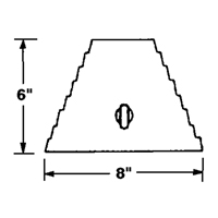 Cale de roue, 9" x 8" x 6", Noir TGS INDUSTRIEL