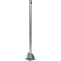 Fold-Down Bollards, Steel, 42" H x 1-3/4" W, Silver TGS INDUSTRIEL