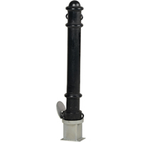 Removable Ornamental Bollards, Steel, 40" H x 4-1/2" W, Black TGS INDUSTRIEL