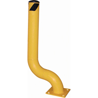 Offset Bollard, Steel, 36-1/8" H x 8" W, Yellow TGS INDUSTRIEL