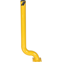 Offset Bollard, Steel, 54" H x 4-1/2" W, Yellow TGS INDUSTRIEL