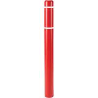 Polyethylene Bollard Covers, 6-5/8" Dia. x 52" L, Red TGS INDUSTRIEL